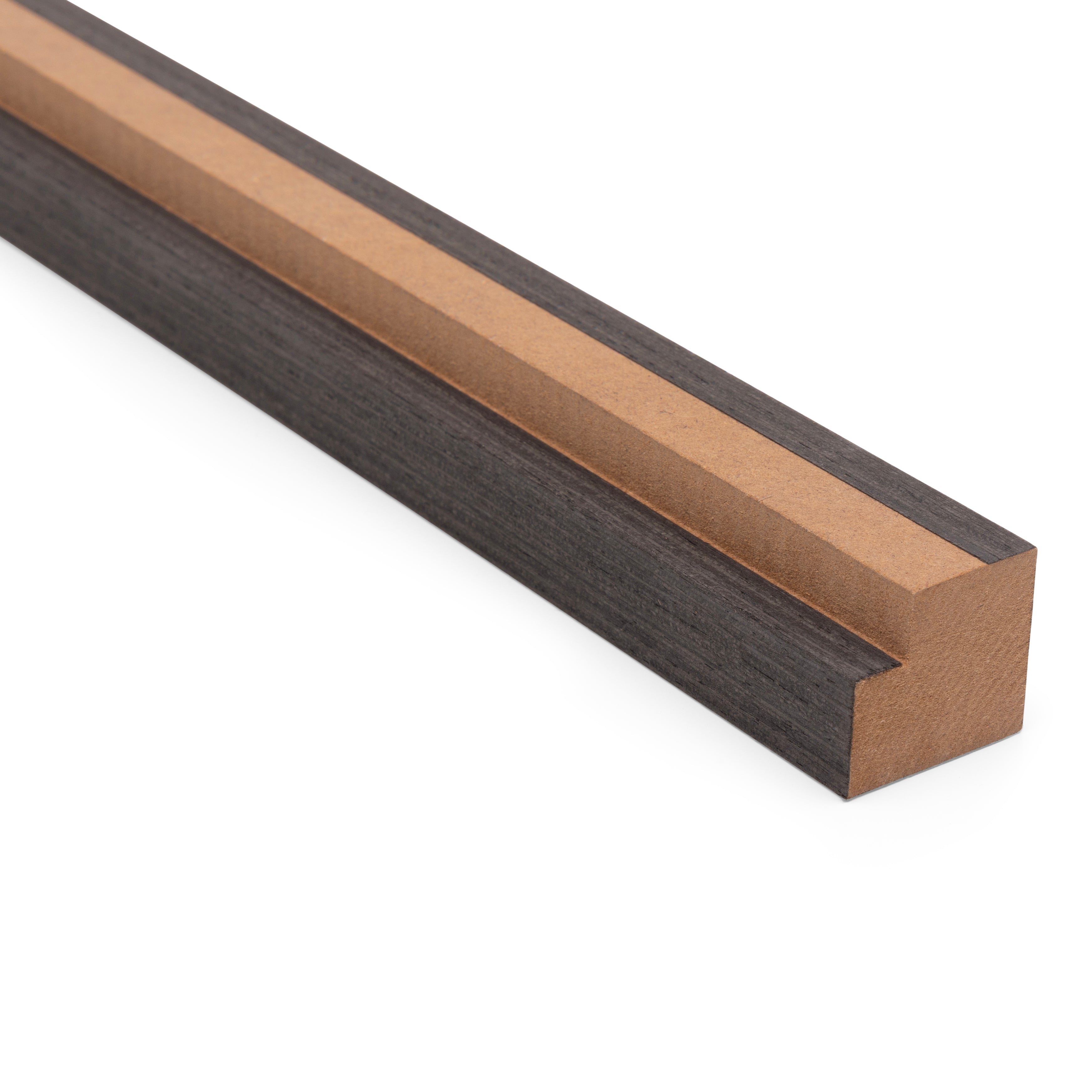 Bande d'extrémité AkuPanel en bois de chêne noir 260 cm