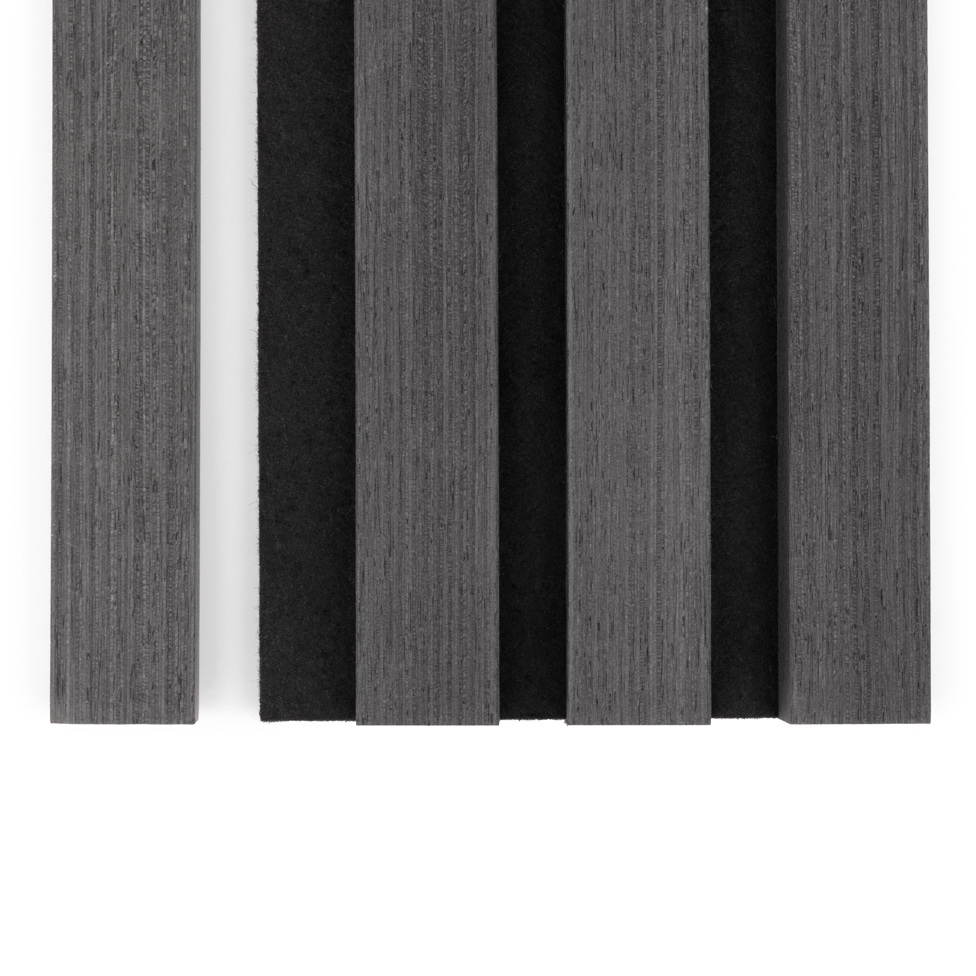 Bande d'extrémité AkuPanel en bois de chêne noir 260 cm