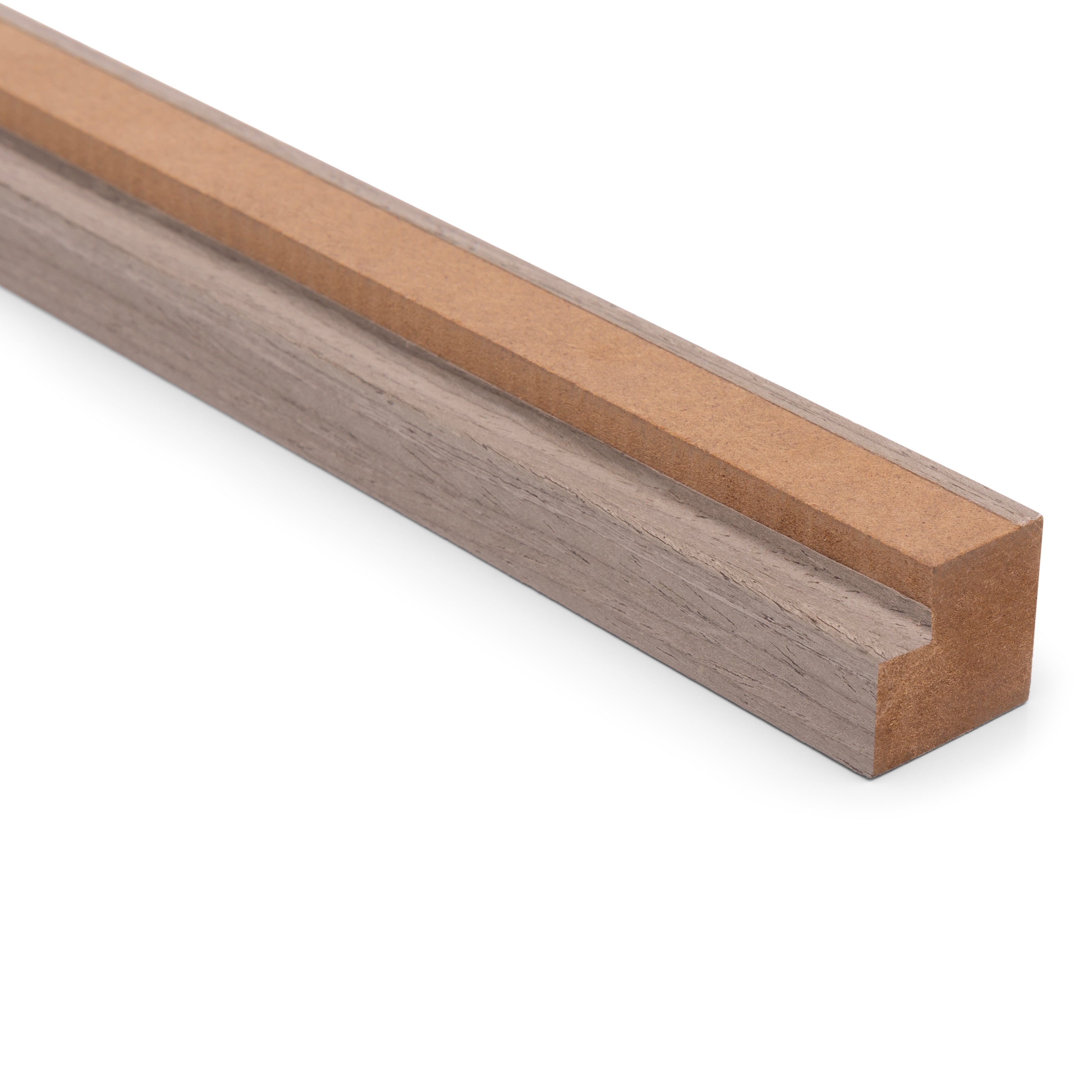 AkuPanel Latte d'extrémité en bois de noyer gris 300 cm