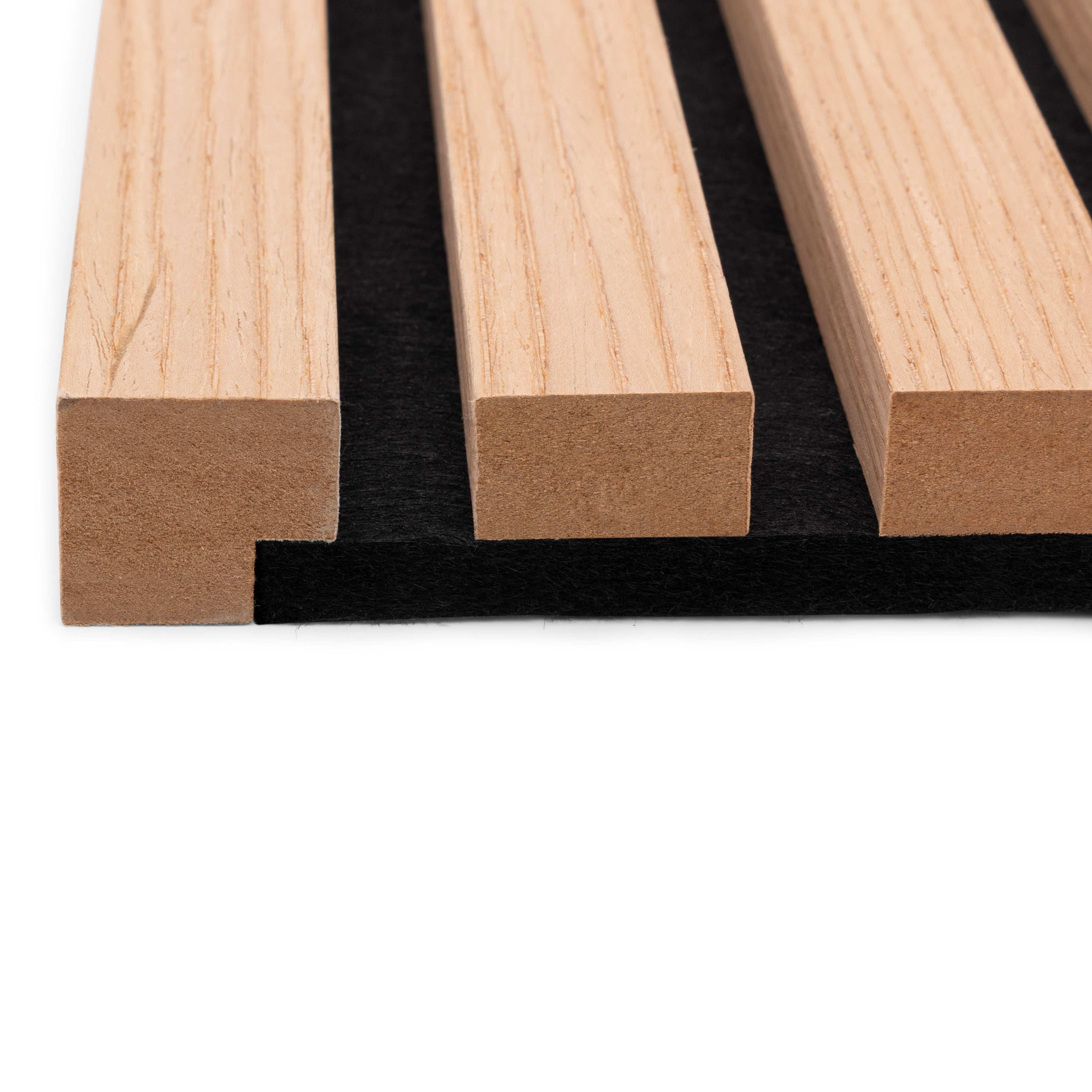 Lattes d'extrémité AkuPanel en bois de chêne naturel 300 cm