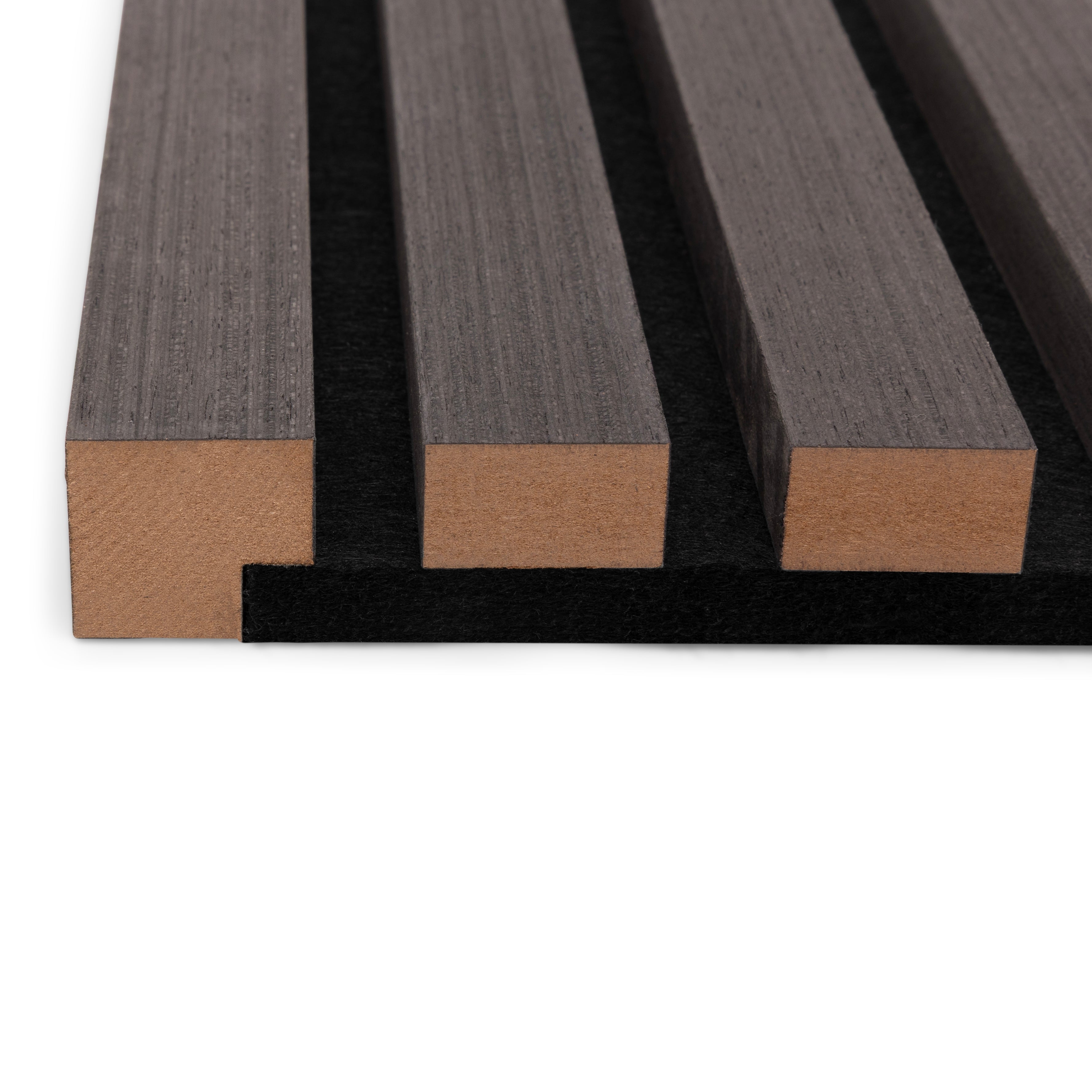 Bande d'extrémité AkuPanel en bois de chêne noir 300 cm