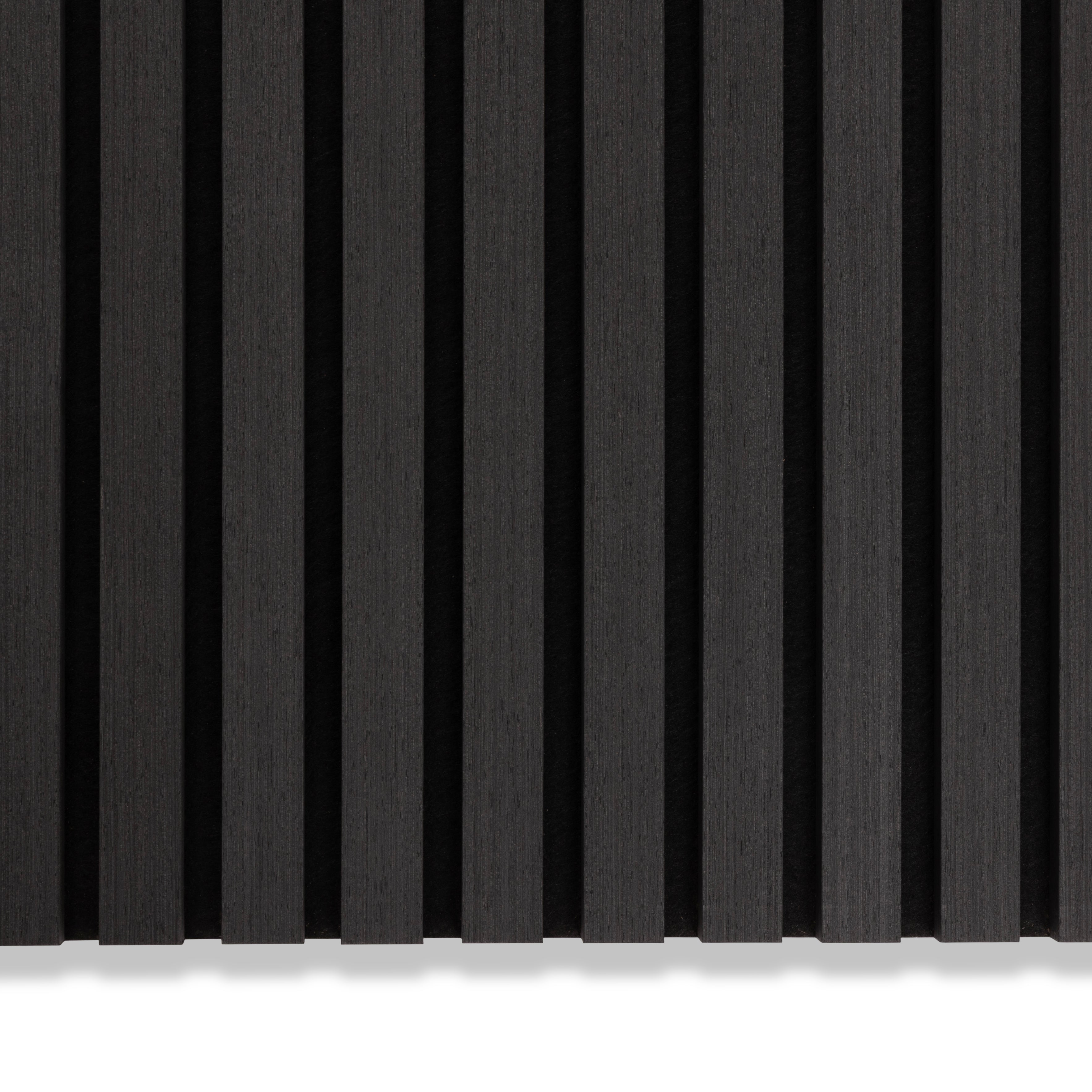 Akupanel Zwart Eiken Hout 260x60 cm